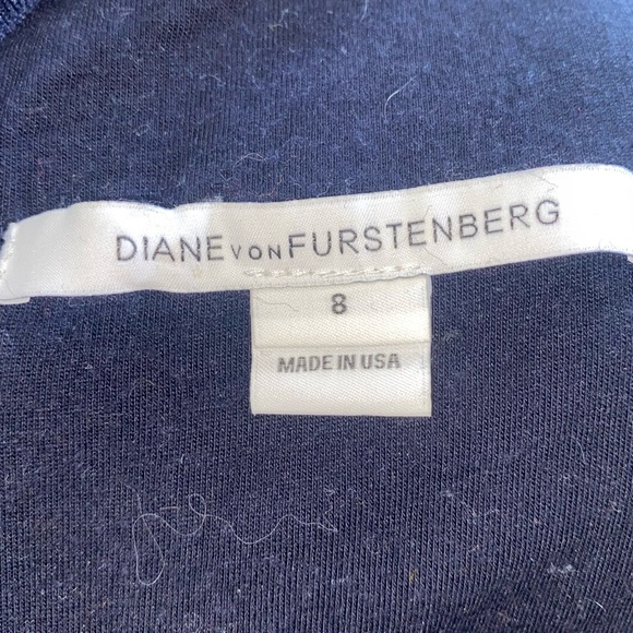 Diane Von Furstenberg  Size 8 Navy Blue Zarita Lace Dress with Zipper - Picture 10 of 16